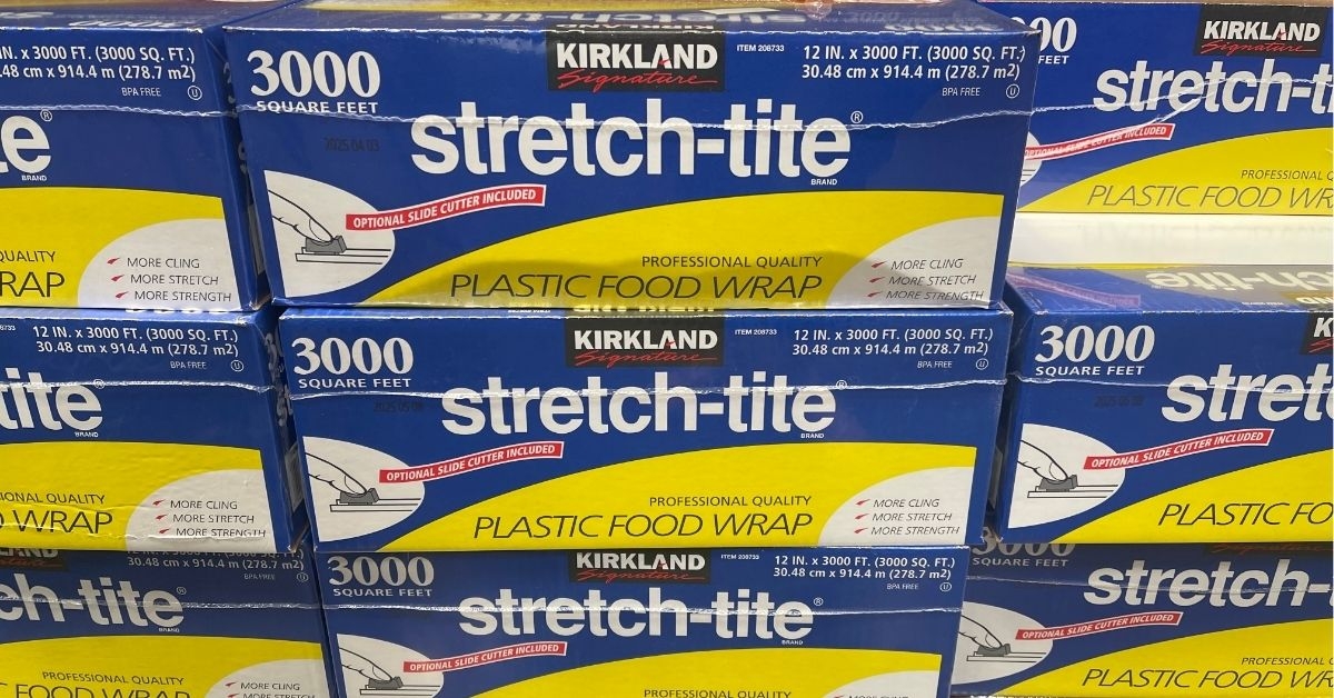 stack of plastic food wraps