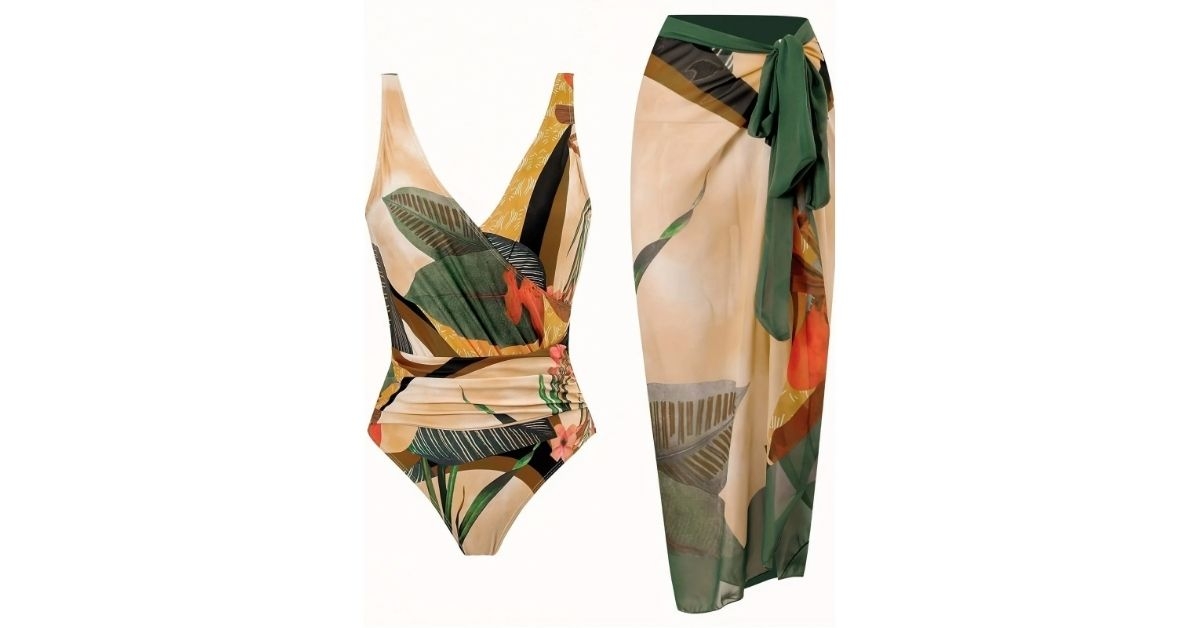 one piece swimsuit with cover up
