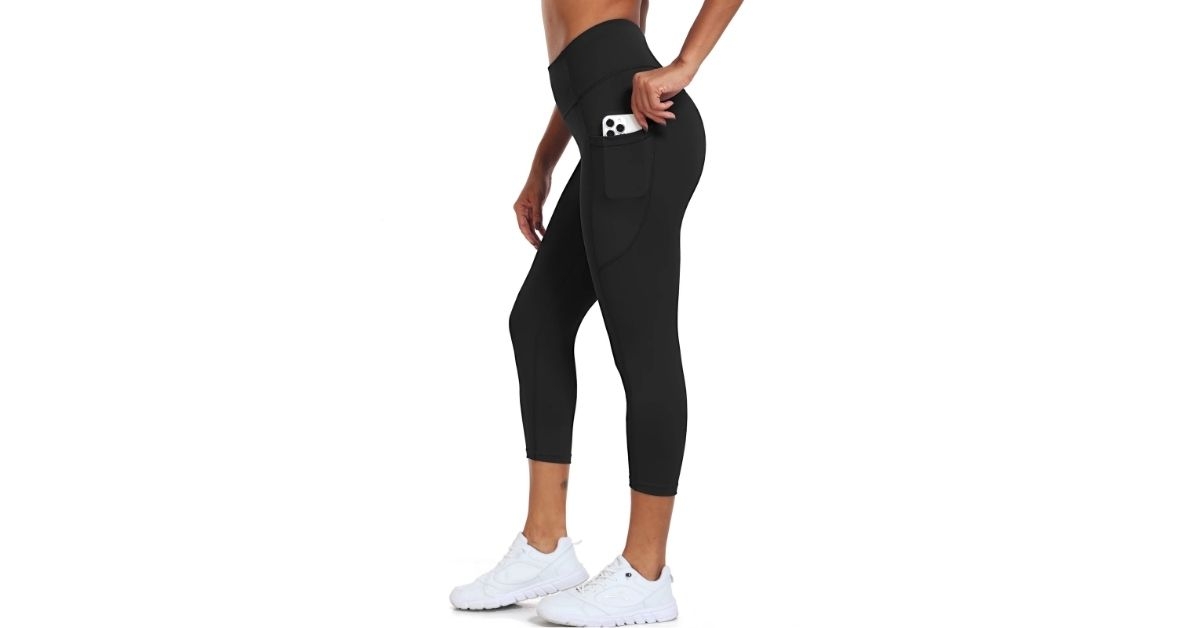 womens high waist capri yoga leggings