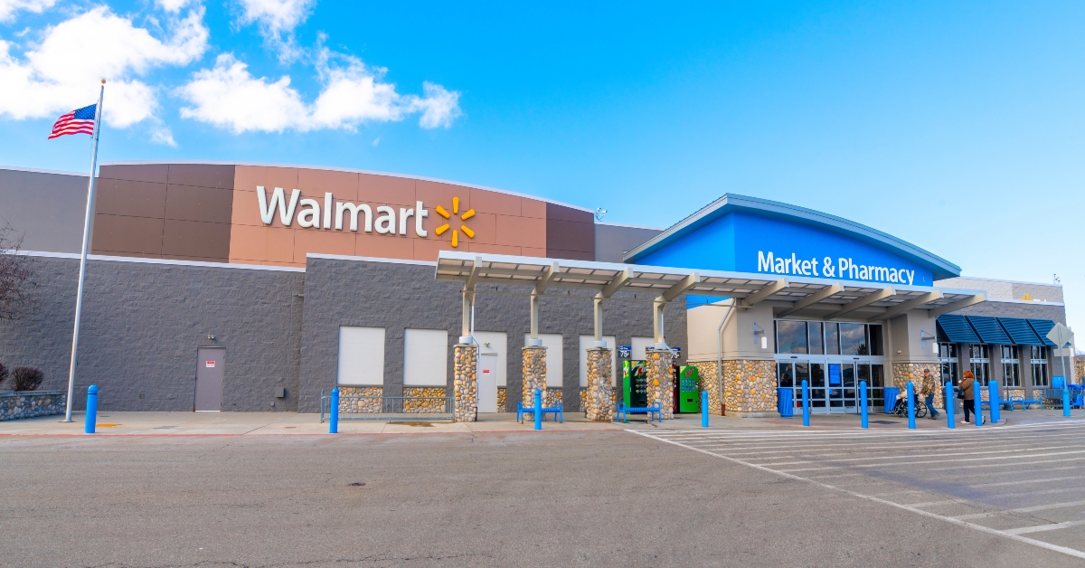 view of the walmart facade
