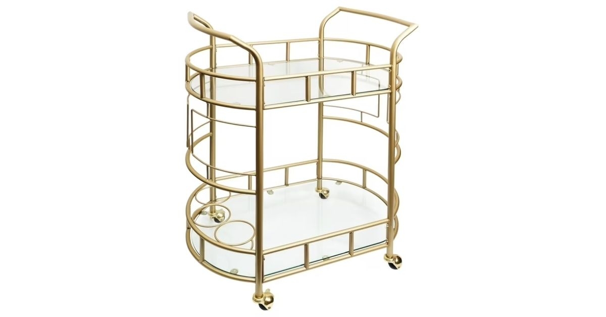 better homes and gardens fitzgerald bar cart