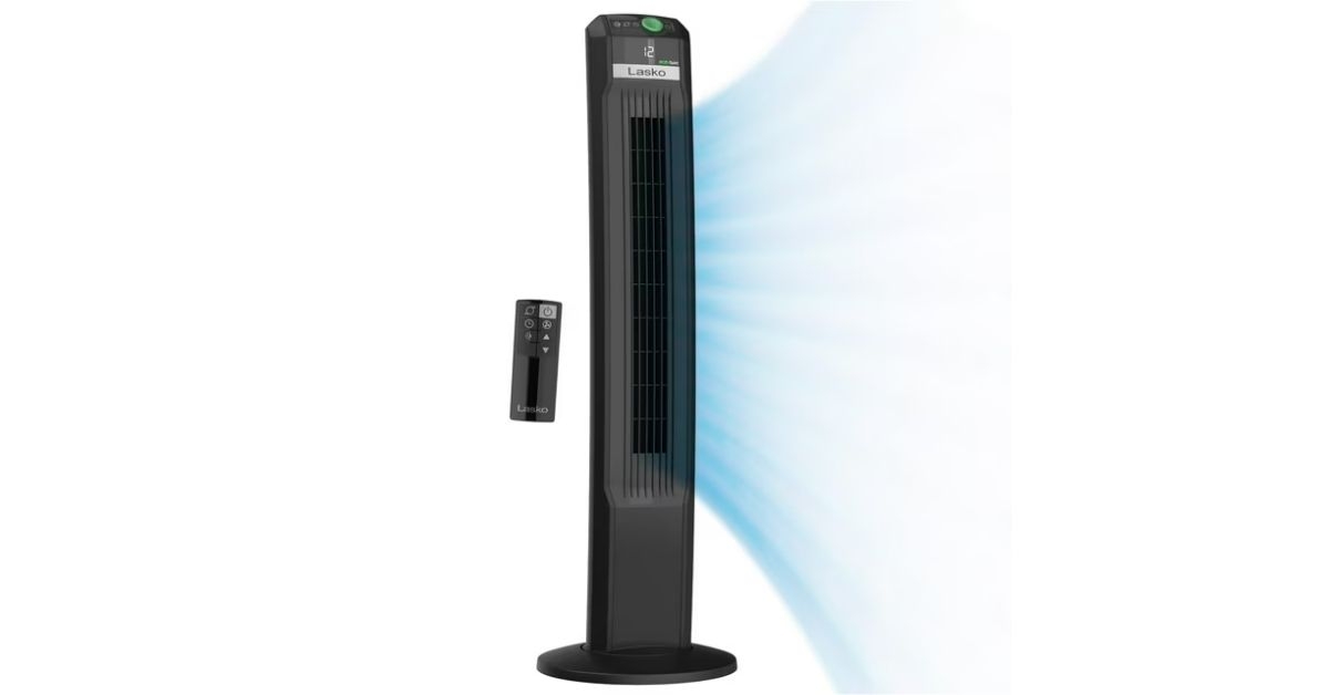 lasko ecoquiet dc motor tower fan with remote control