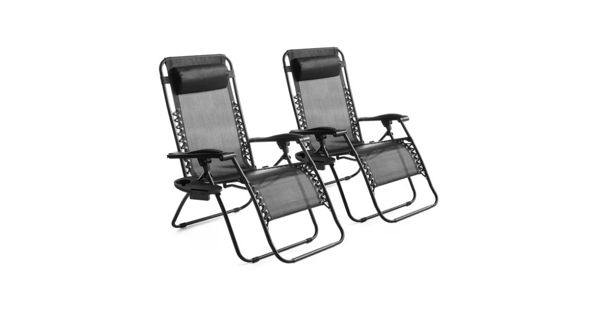 mainstays reclining zero gravity sling outdoor lounge chair