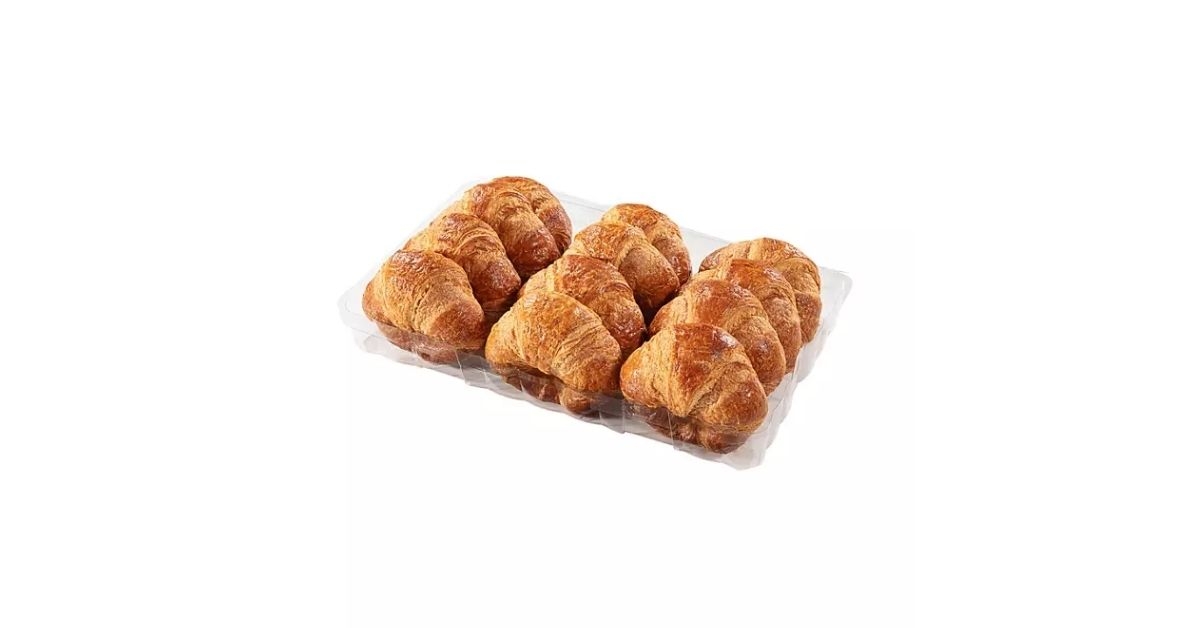croissants pieces in a tray