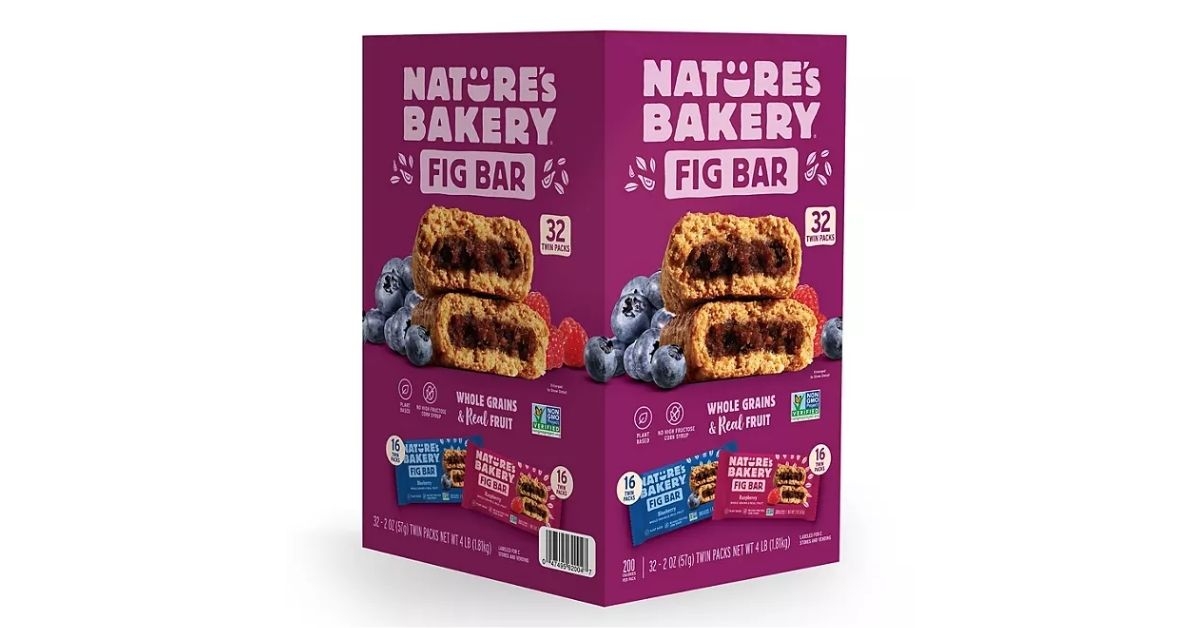 a box of whole grain real fruit snack