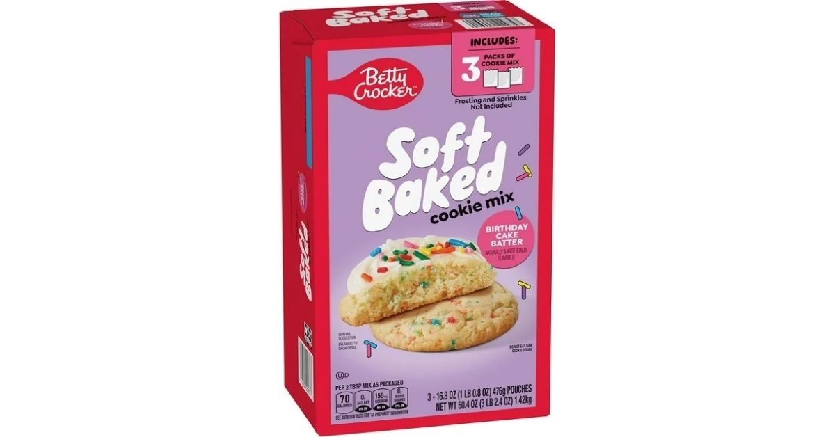 betty crocker birthday cake soft baked cookie mix