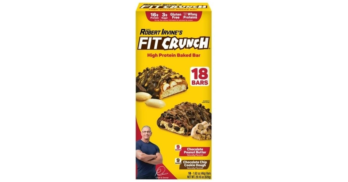 chef robert irvines fitcrunch high protein baked bars