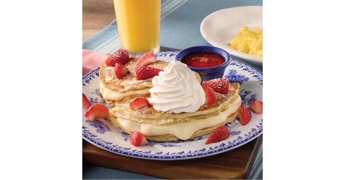 strawberry stuffed cheesecake pancake breakfast