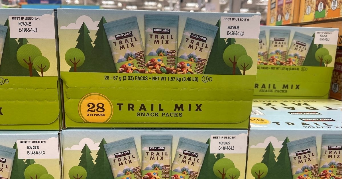 a stack of trail mix snack pack