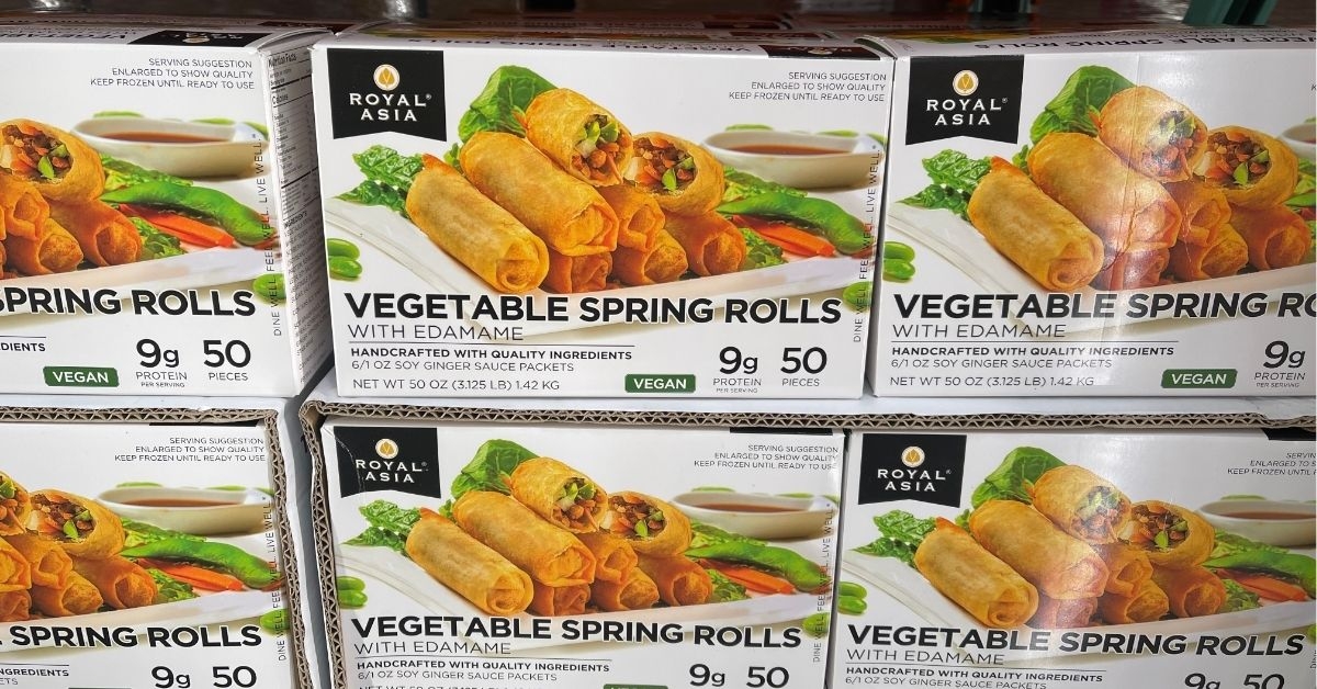 stack of vegetable spring rolls