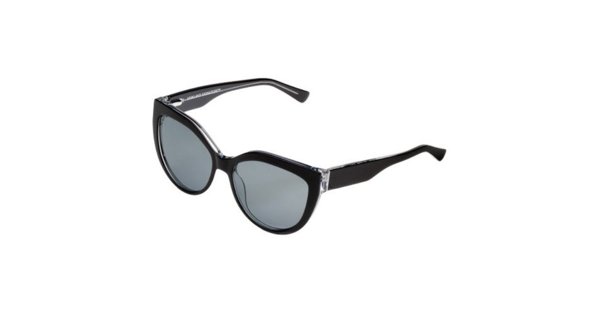 black crystal smoke grey polarized sunglasses