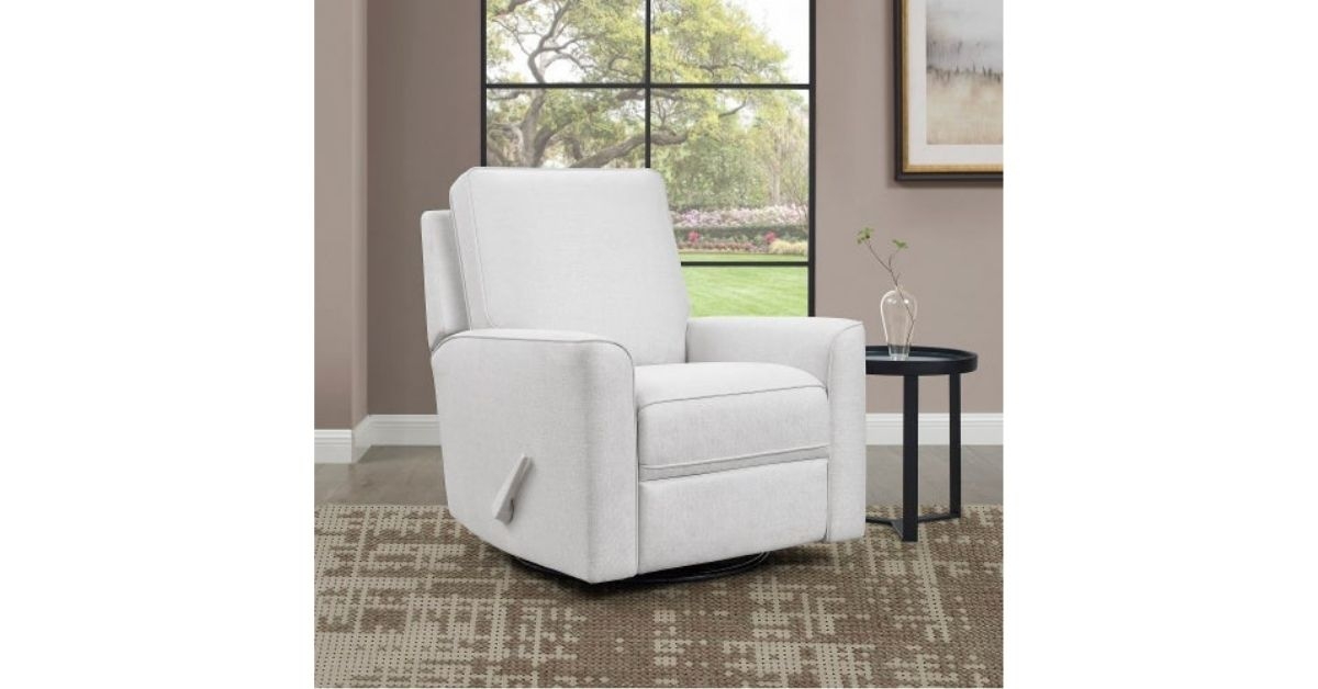 true innovations paxley fabric swivel glider recliner