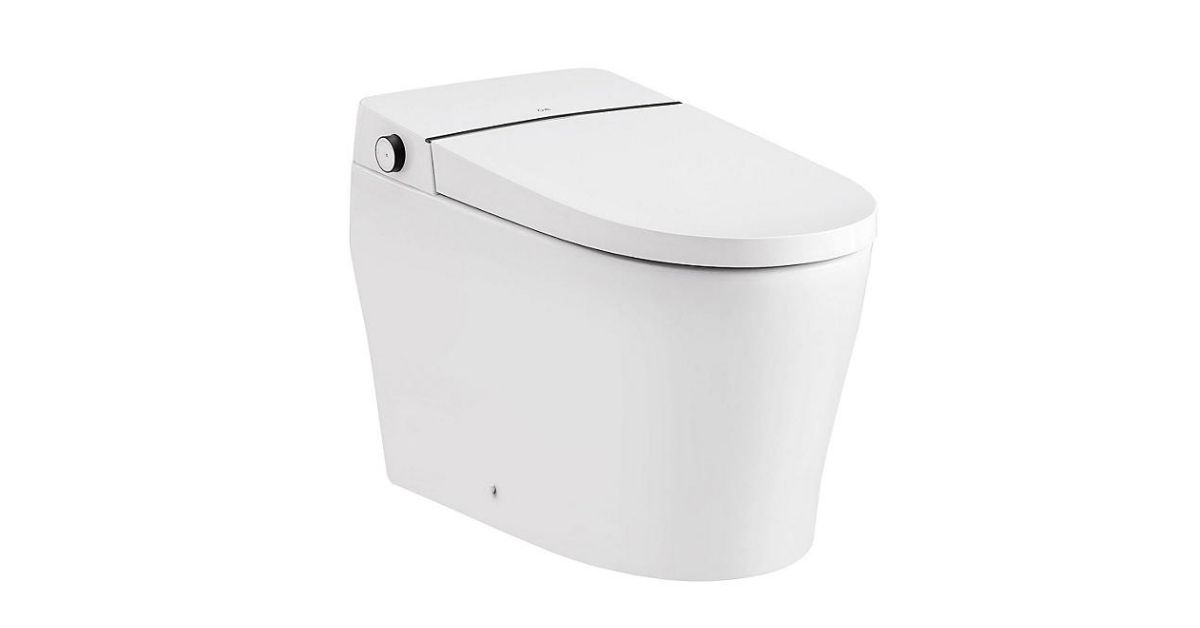 white smart toilet with bidet