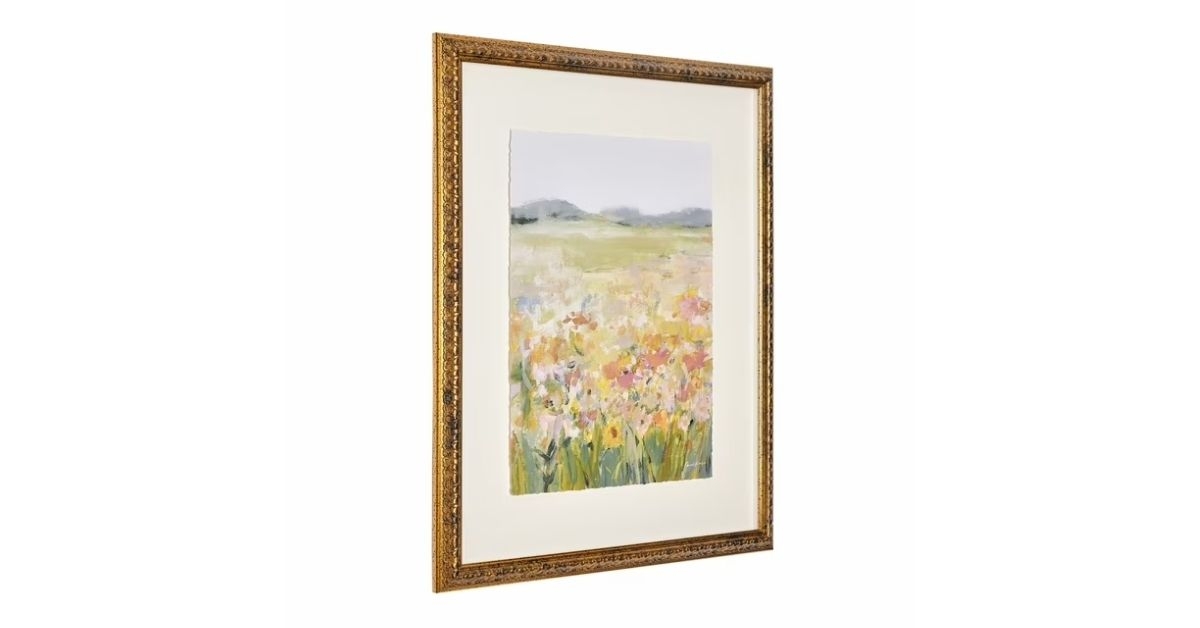 beautiful by drew framed vintage floral field wall art