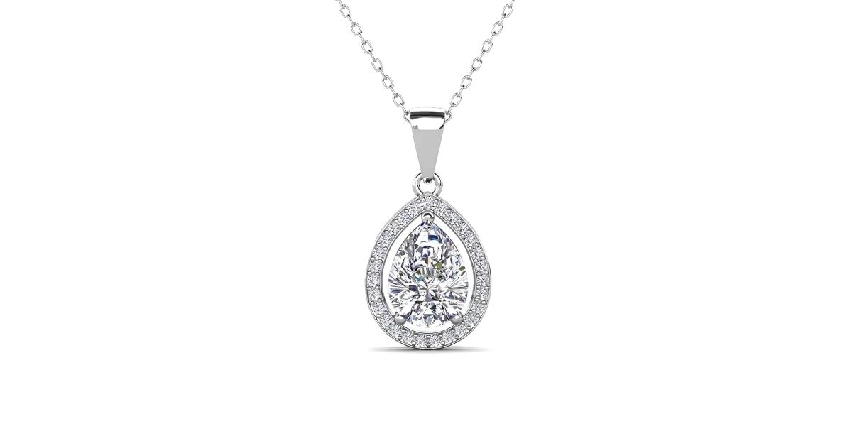 cate chloe isabel 18k white gold plated necklace