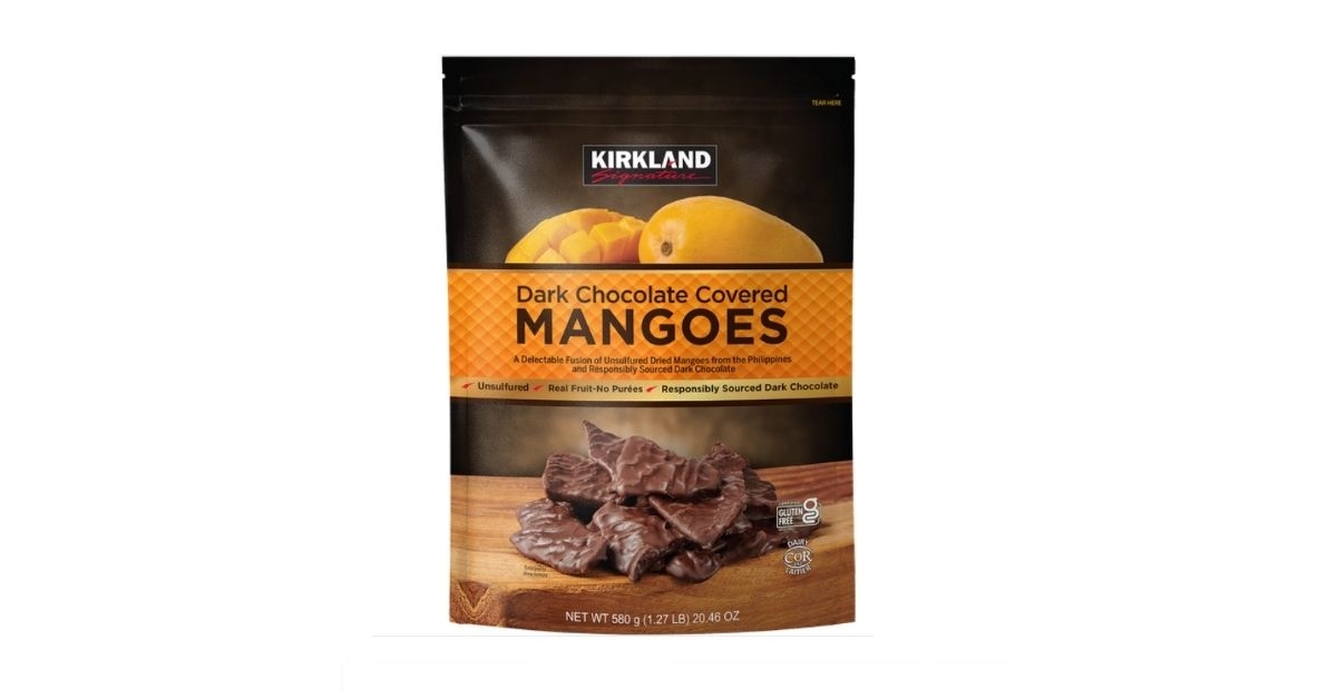 dark chocolate covered mangoes
