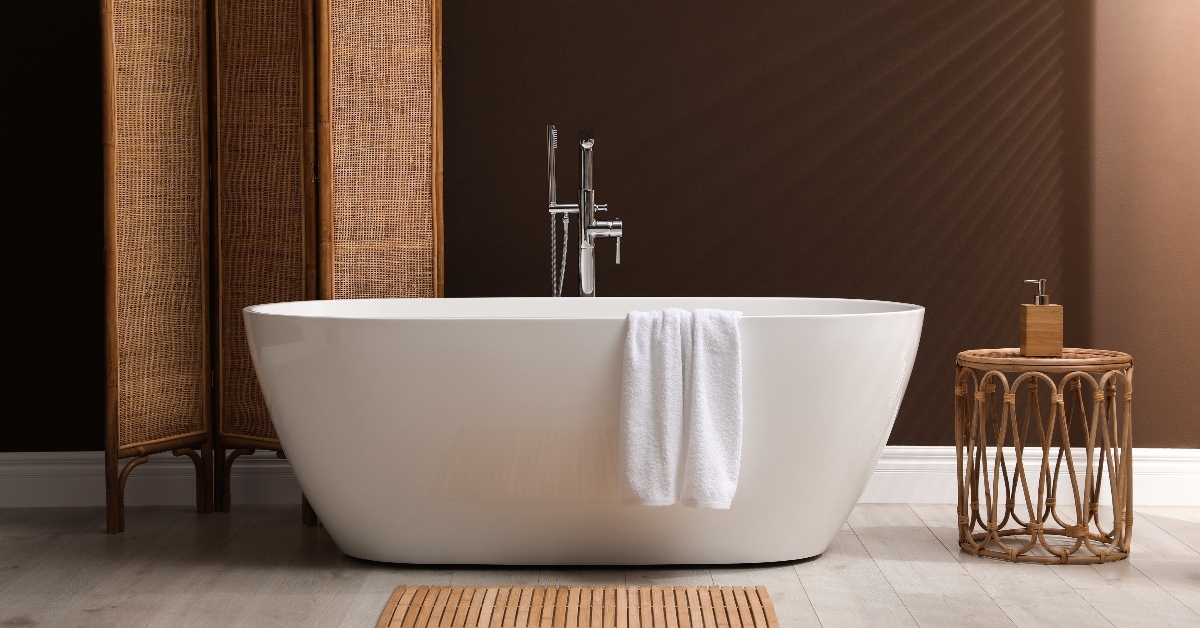 A brown bathroom