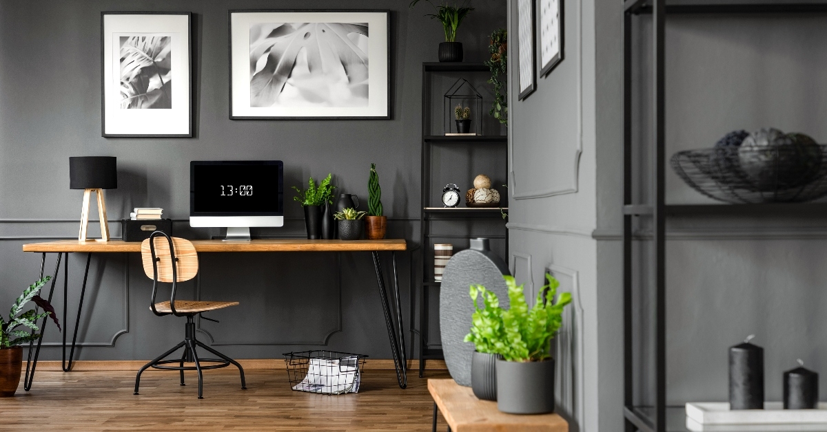 A gray office
