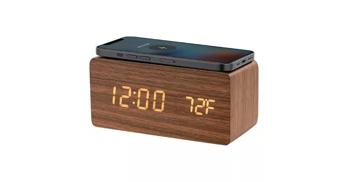 wireless charging clock