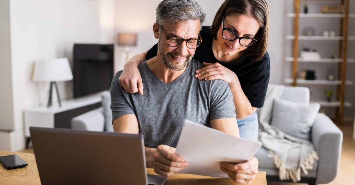 couple doing taxes