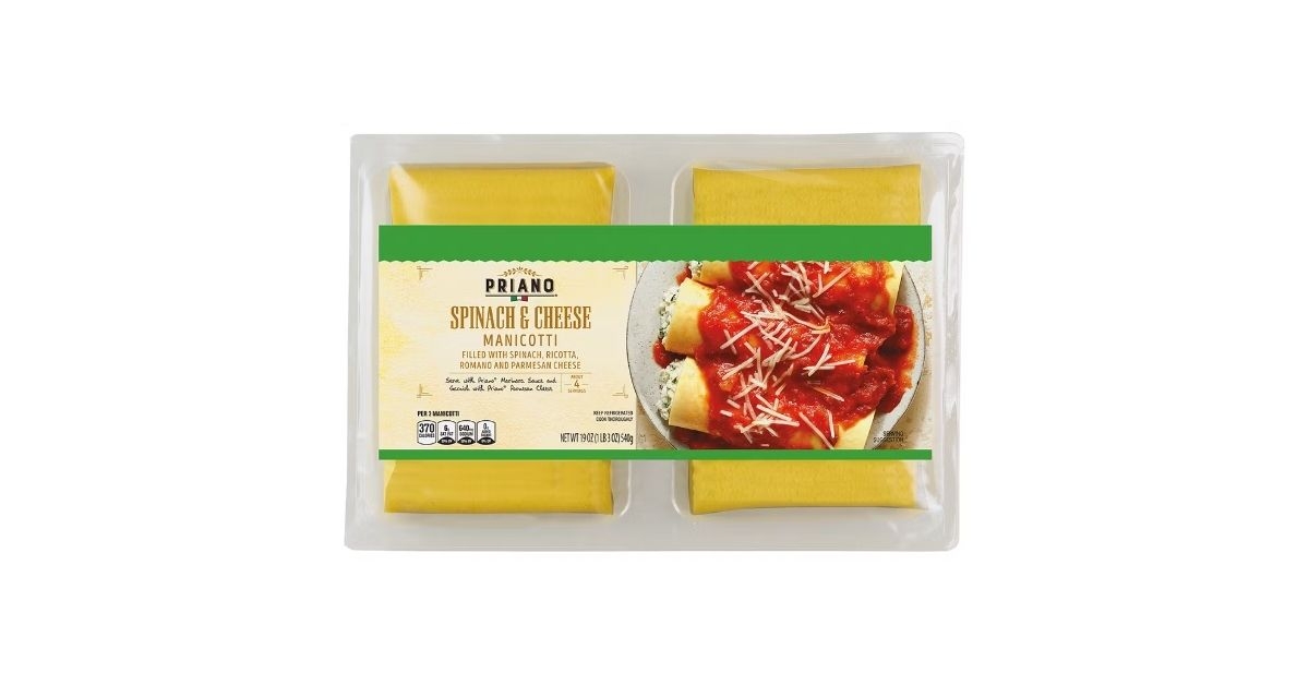 spinach and cheese manicotti