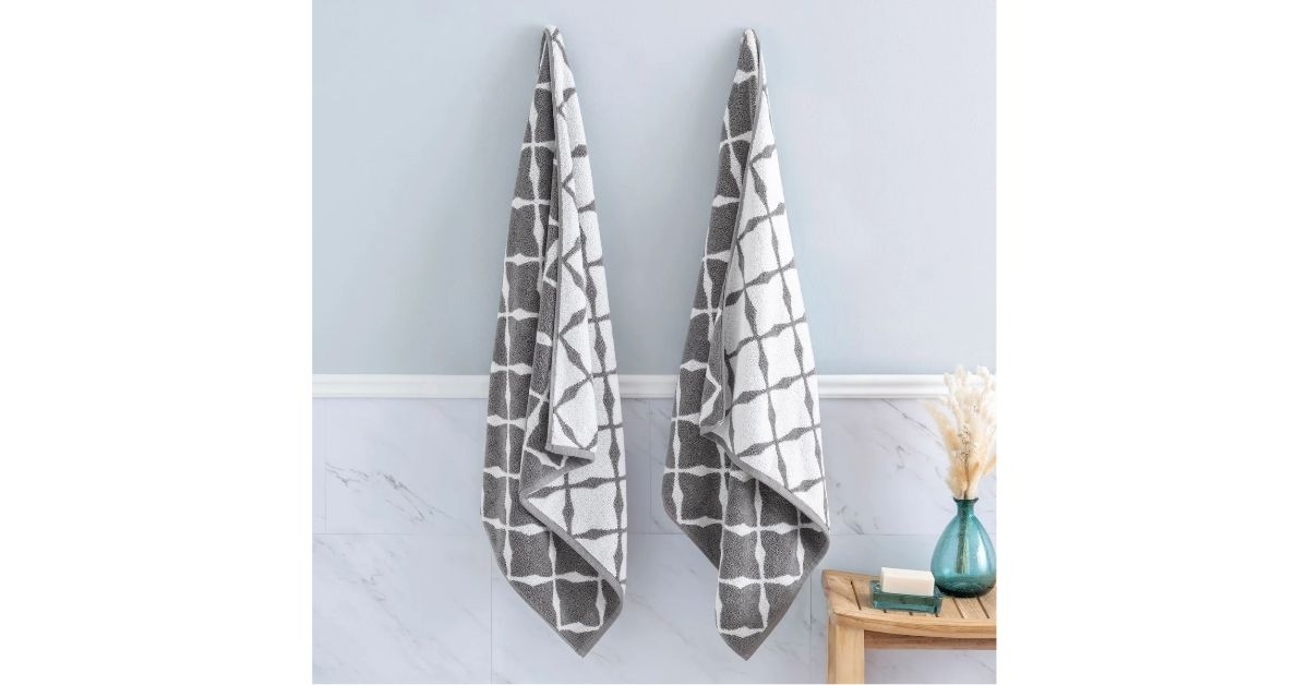 welhome jacquard bath towels