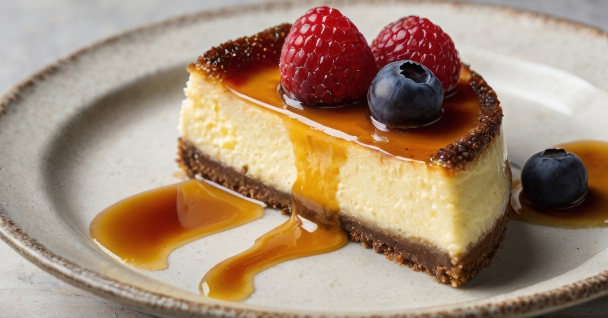 cheesecake with raspberries