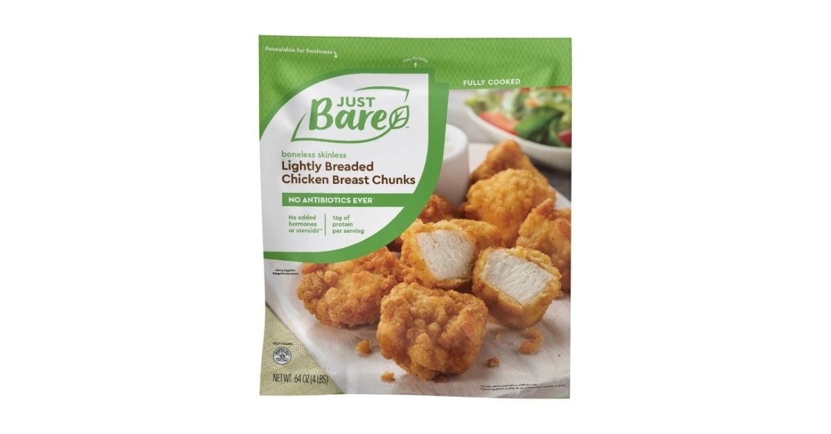 lightly breaded chicken breast chunks