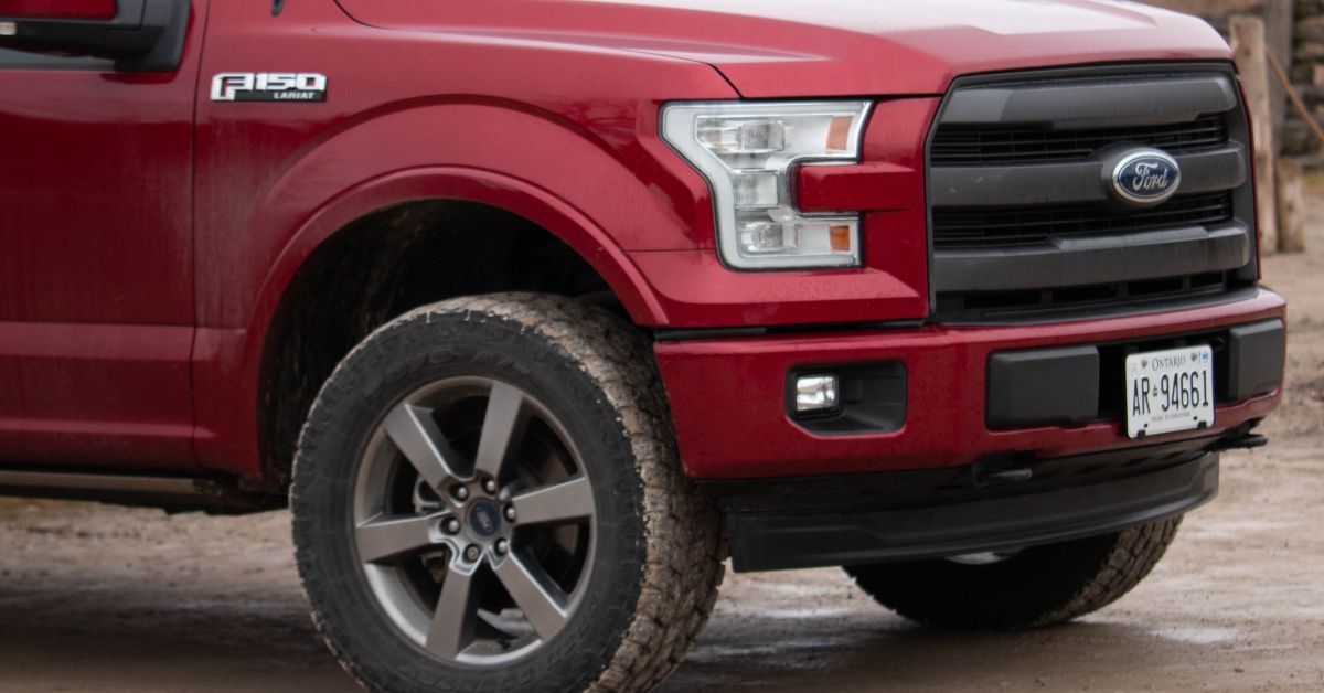 ford F150 with large winter tires