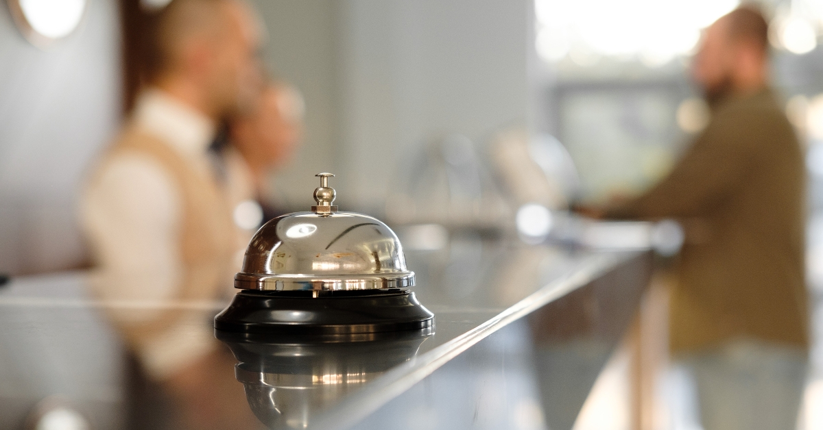 hotel reception counter desk