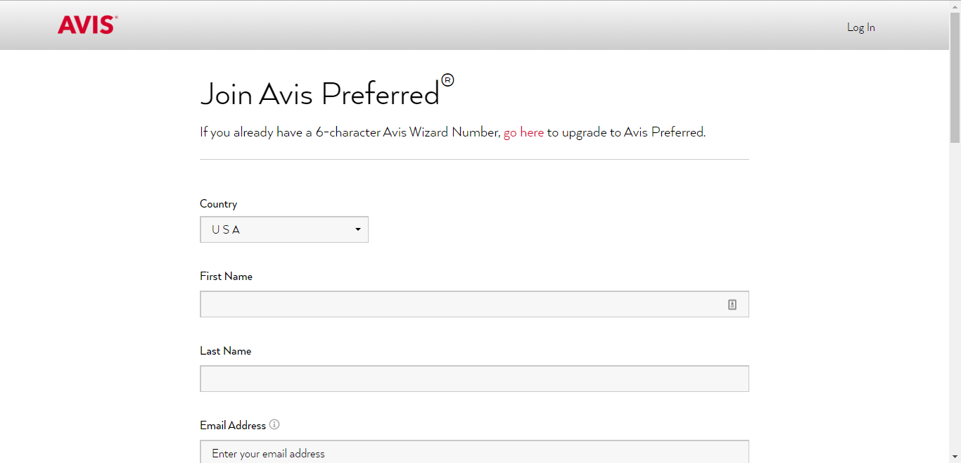 Avis signup step two