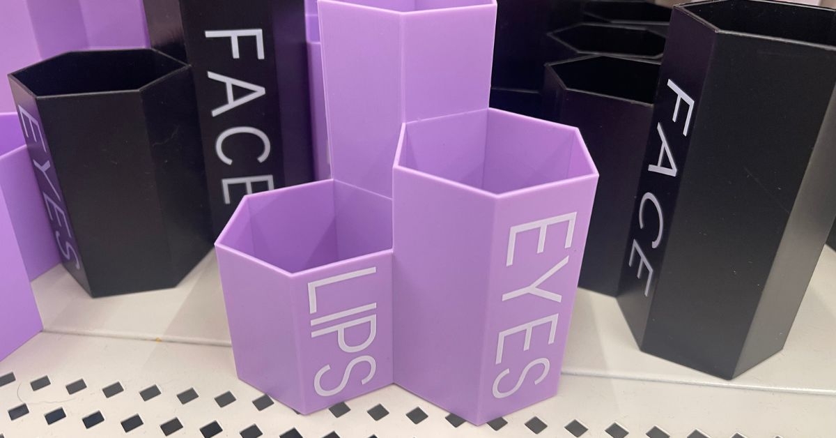 hexagon cosmetics storage container