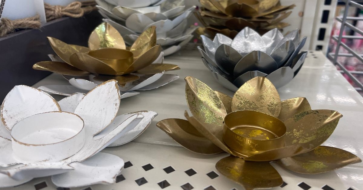 lotus tealight candle holders
