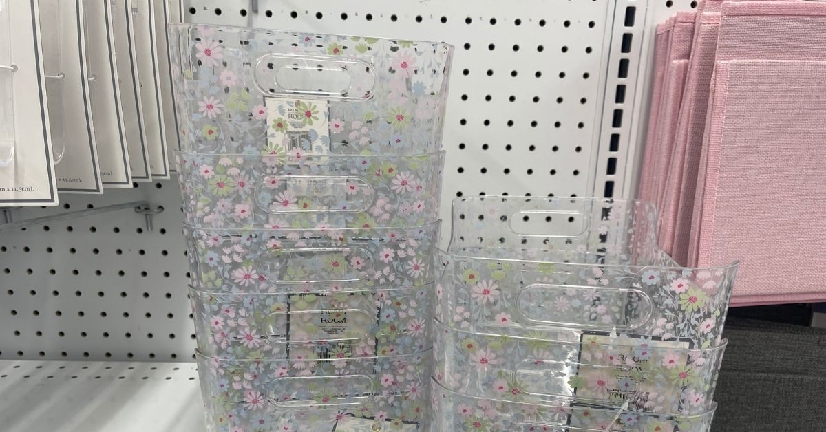room 2 room floral plastic bins