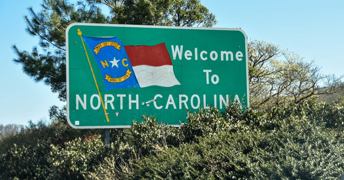 north carolina road sign