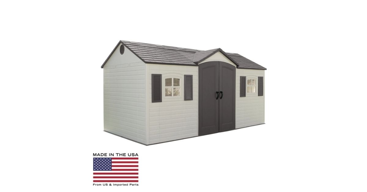 lockable outdoor storage shed