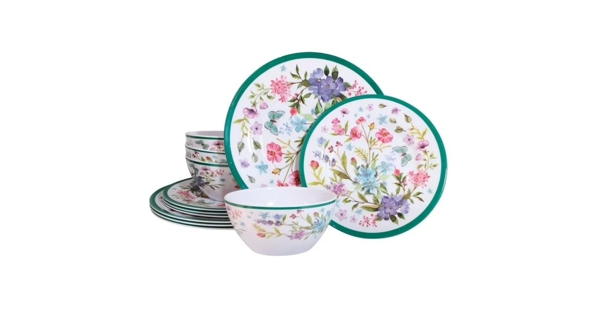 melamine dinnerware set