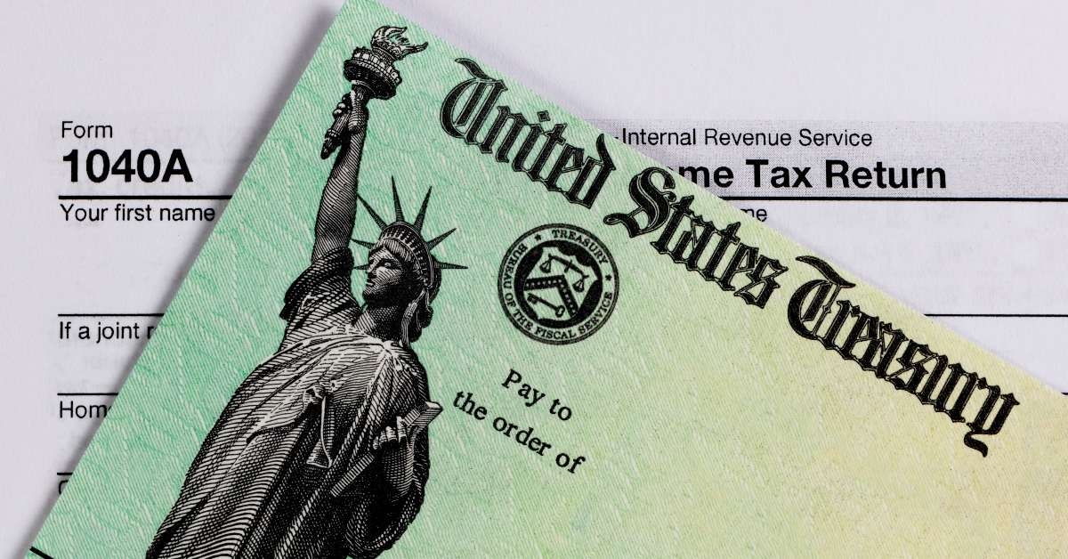 refund check and tax form