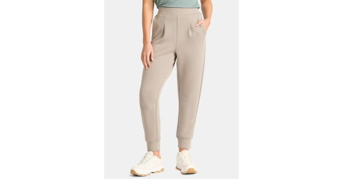 knit joggers with pockets