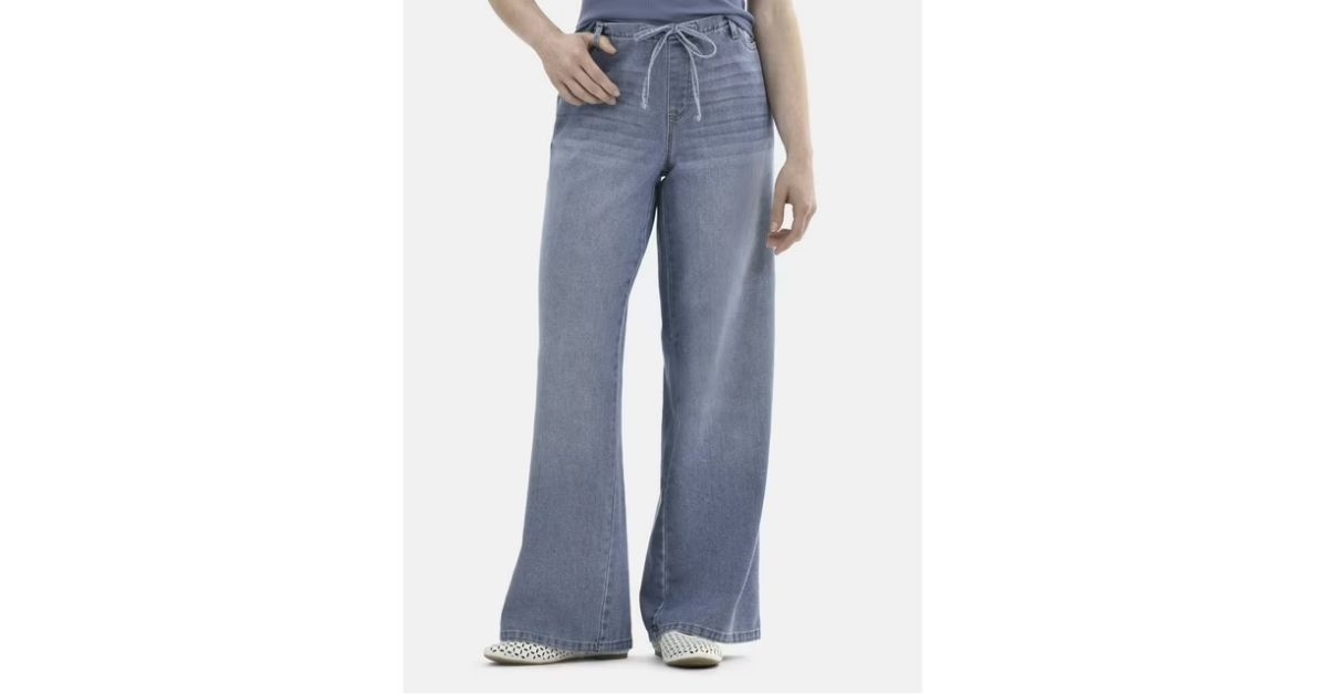 mini waistband wide leg pants
