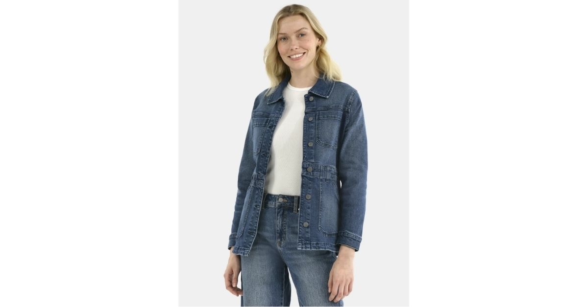womens denim utility jacket