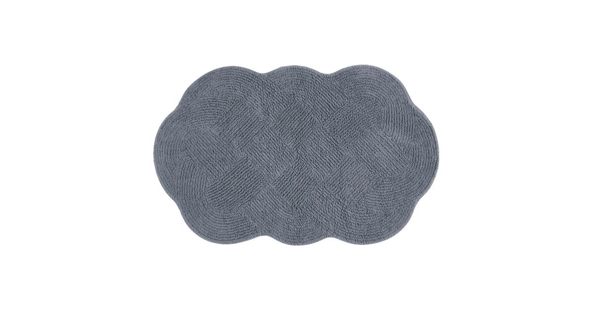 scallop tufted bath rug