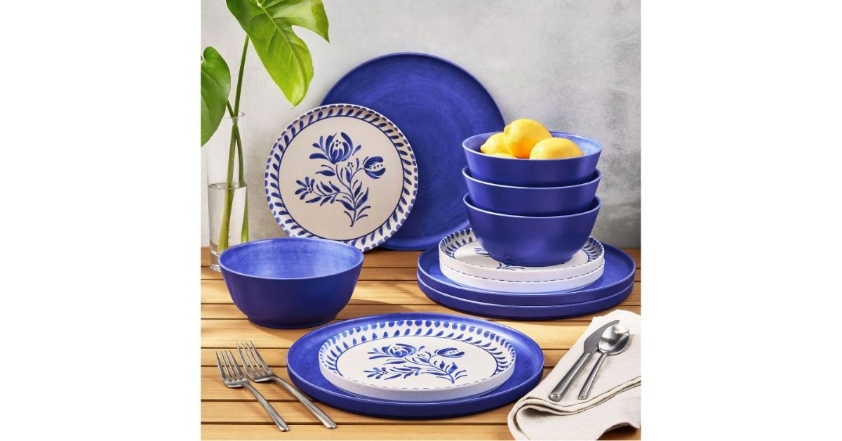 bamboo melamine dinnerware set