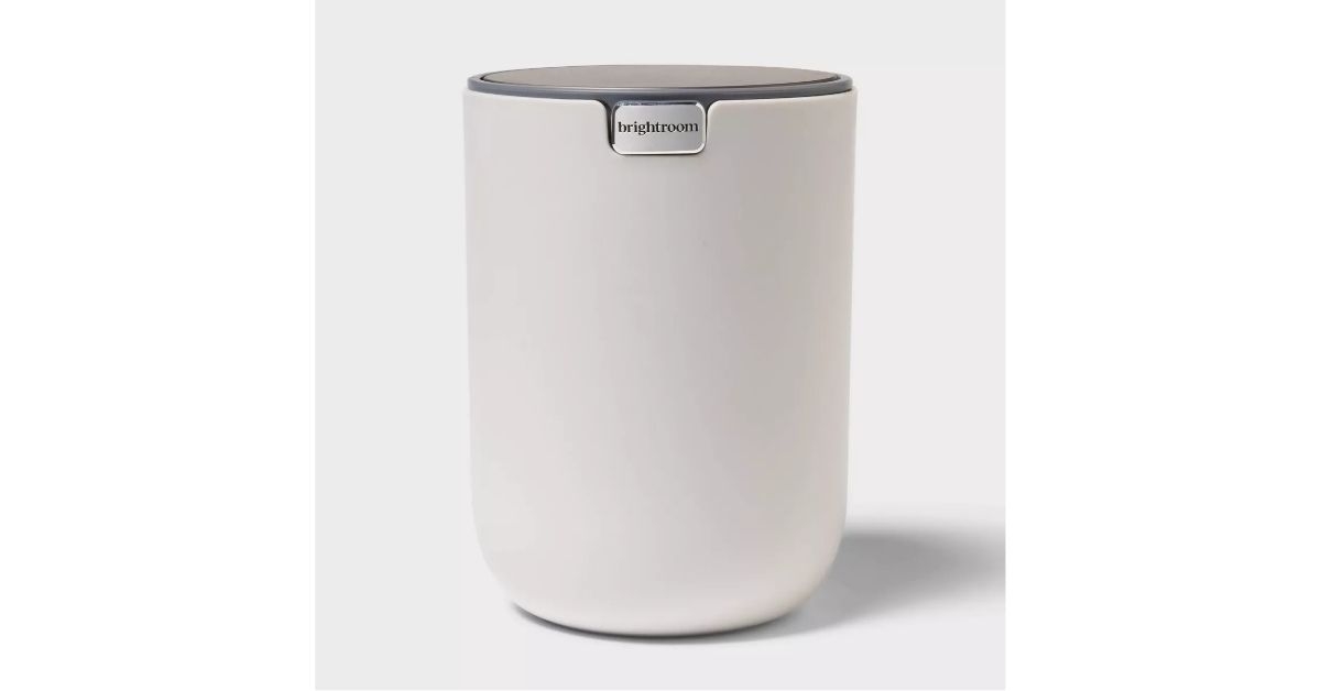 stainless desktop wastebasket