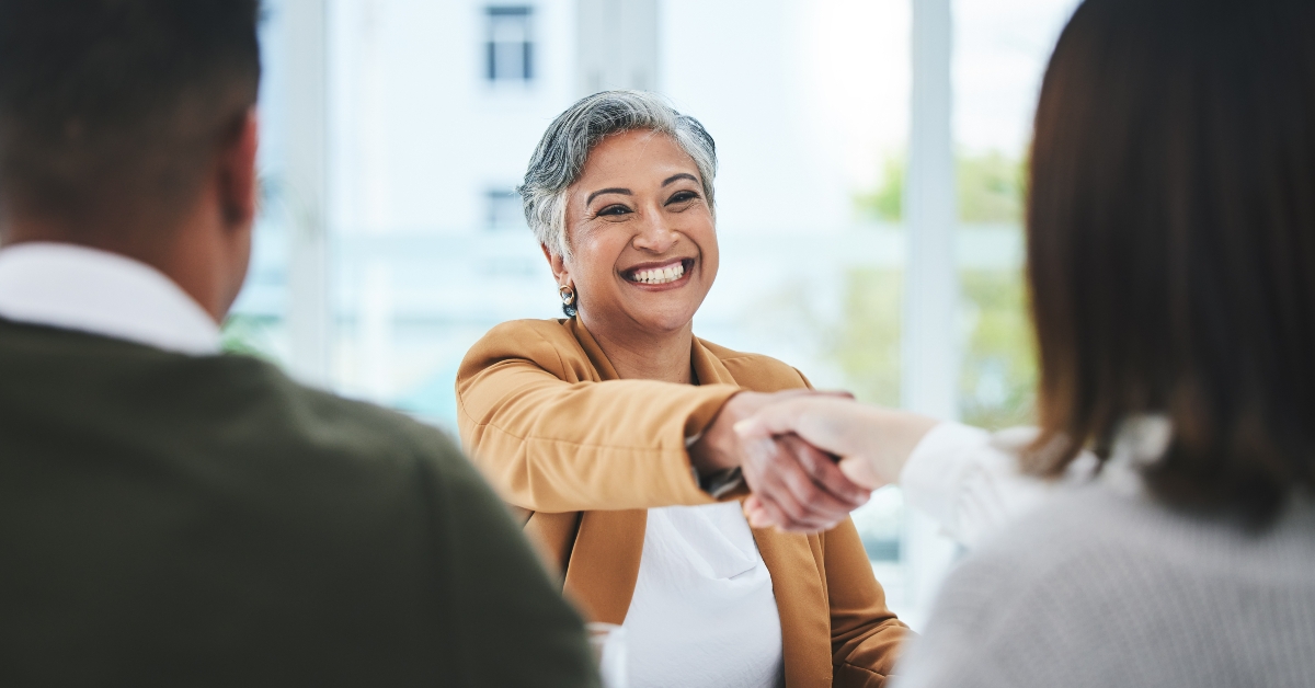 handshake on a job interview