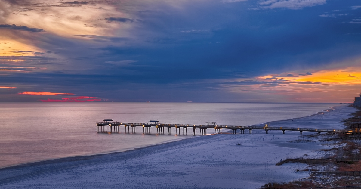 sunset on orange beach alabama 