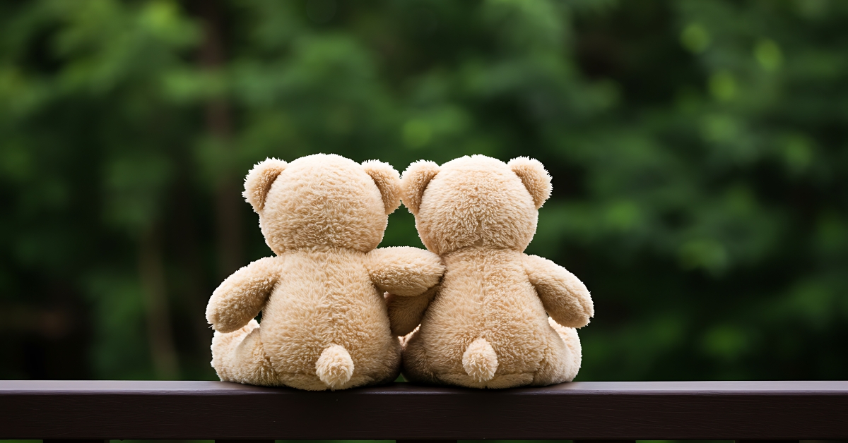 teddy bears sitting together