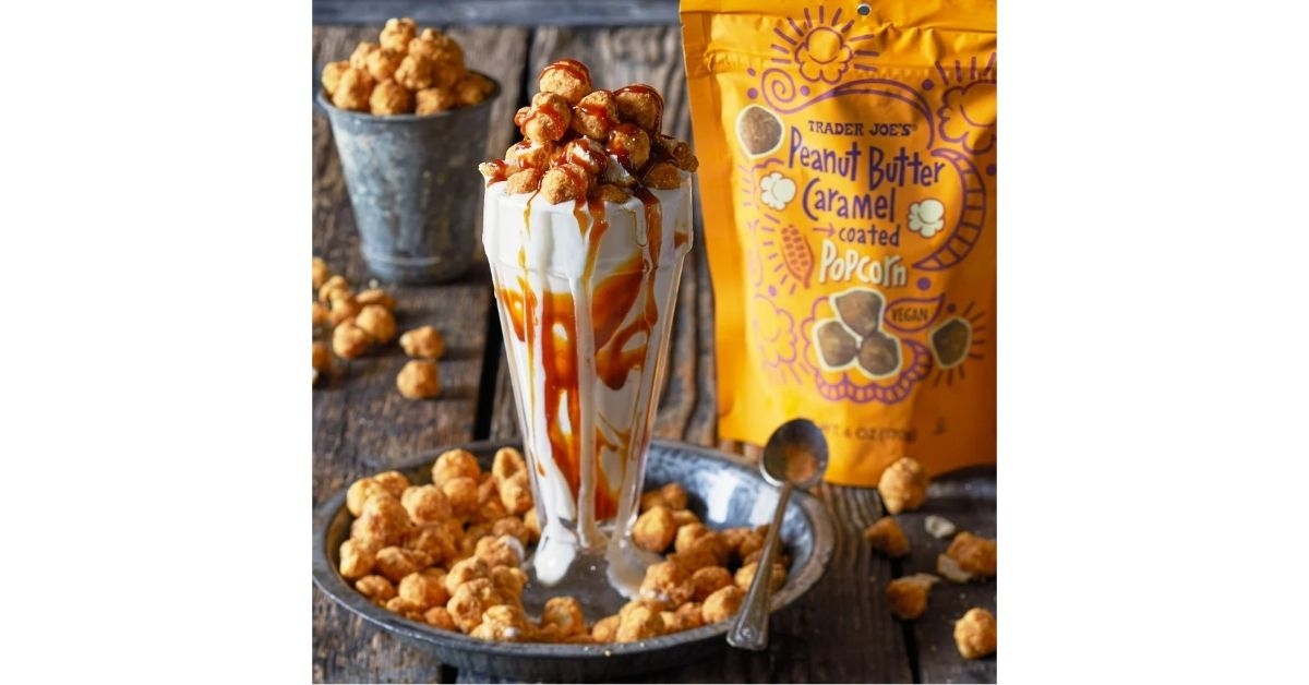 peanut butter caramel coated popcorn