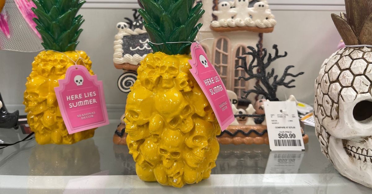 here lies summer pineapple decor