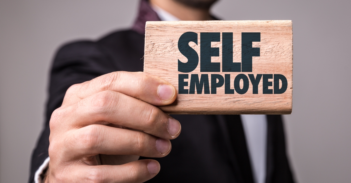 Self Employed text is shown